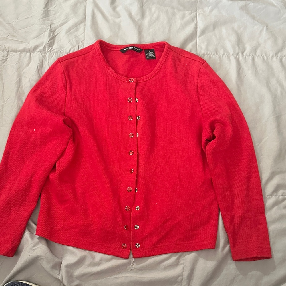 Classic Red Women's Cardigan